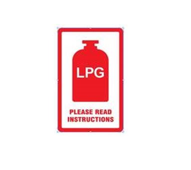 Australian Van LPG Gas Storage Sticker B