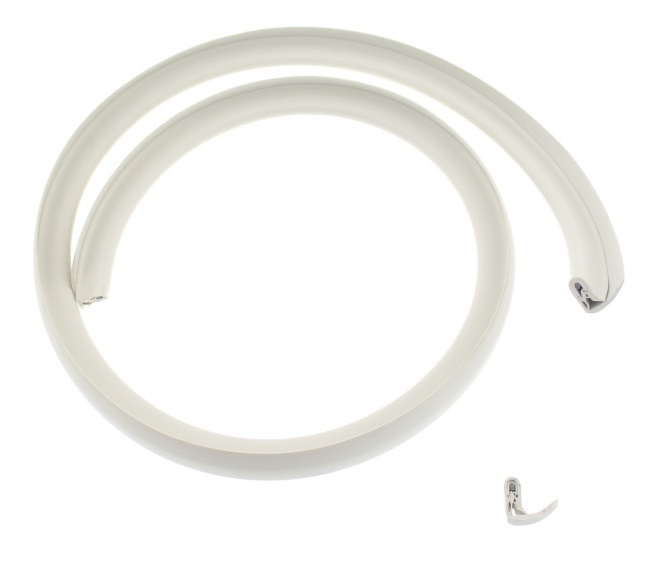 White Hartal Exterior Rubber Door Seal 4.54m long