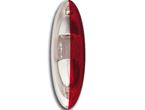 Oval Side Marker Light Clear/Red - Grey Backed