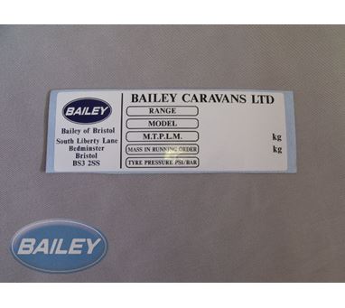 1998 Senator Camargue Weight Plate