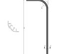 AH2 O/S Rear Rail Wing (No Awning) 2857mm White