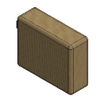 UN4 Small Backrest Cushion 340x434x150 Brompton