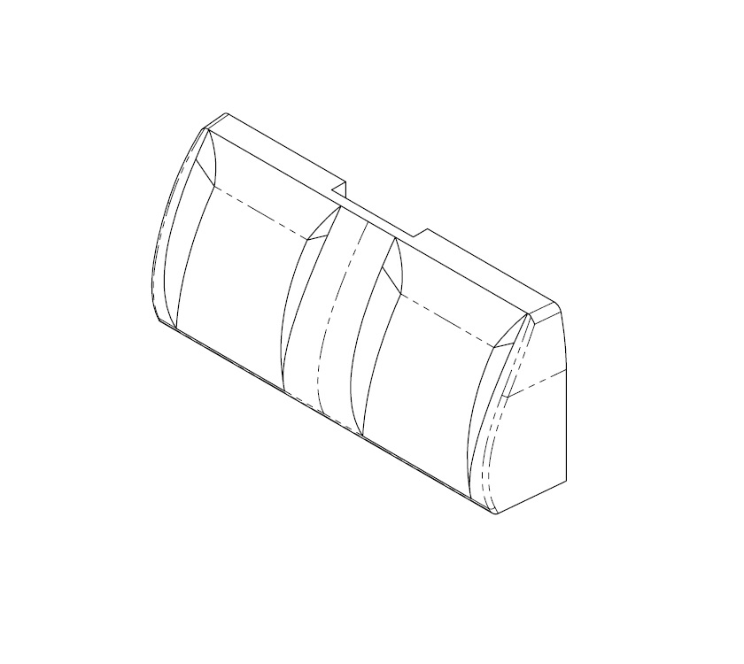 AH2 SL Travel Seat Backrest 1000x440mm