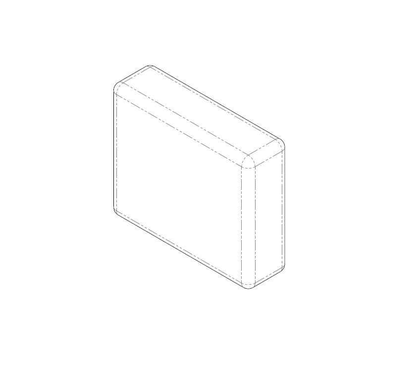 AH2 SL 75-4 Travel Seat Infill Cushion 616x507x180