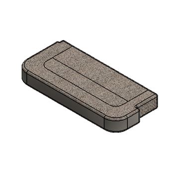 AH3 N/S Seat Base Cushion - Portobello