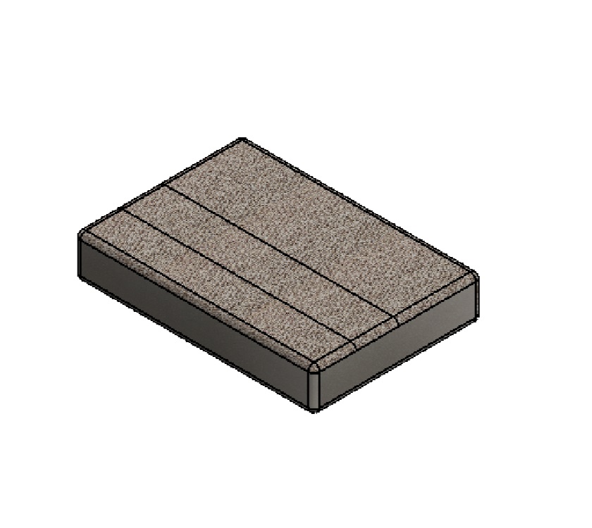 AH3 Rear Lounge FF Base Cushion - Portobello