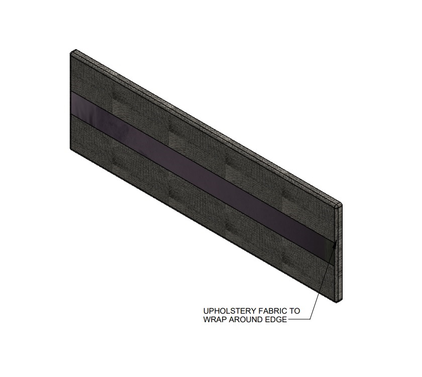 Read more about PSR Fixed Bed Headboard 1330x420mm Barbican product image