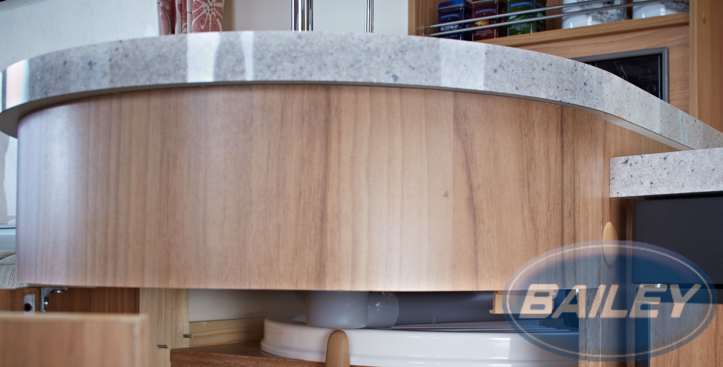 Read more about Walnut Curved Kitchen Unit Panel 110x450mm product image