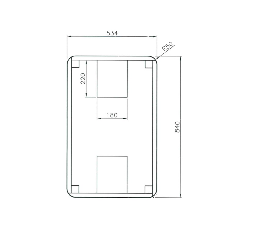 Pursuit Freestanding Table Top 840x534mm PUWE01