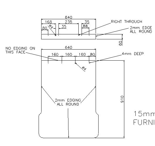 AH1 750 Optional Double Bed Drop in Panel 2 Parts
