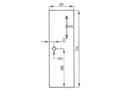PS4 Brindisi Flat Door w/Hole 576x184mm Mendip Ash