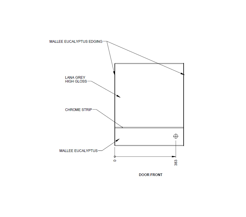 AE2 AL1 AL1 STD Kitchen Locker L/H Door (Gloss)