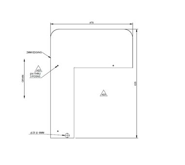 PX1 642 O/S Single Fixed Bed End Panel