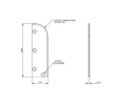 AH3 74-2 74-4 French Bed L/H Shelf