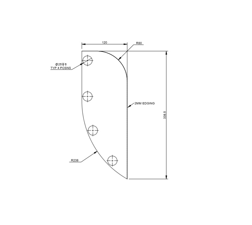 DY1 D4-4 Bedroom L/H Shelf