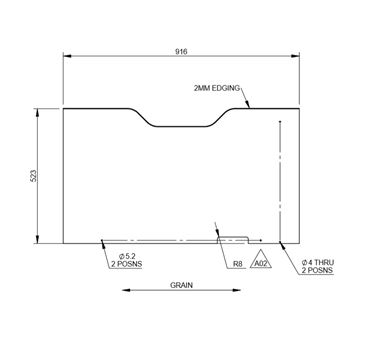 DY1 D4-4 Fixed Bed Angled Fascia Panel