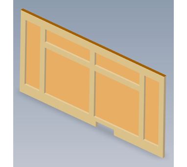 UN5 STD SLIDING ISLAND BED FRONT FACE PANEL
