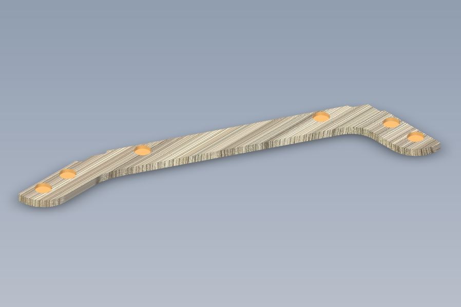 STD ISLAND BED ANGLED PANEL BRACE R/H