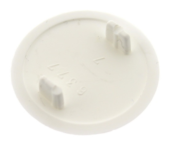 White 9mm KD Fitting Cap - 30mm diameter