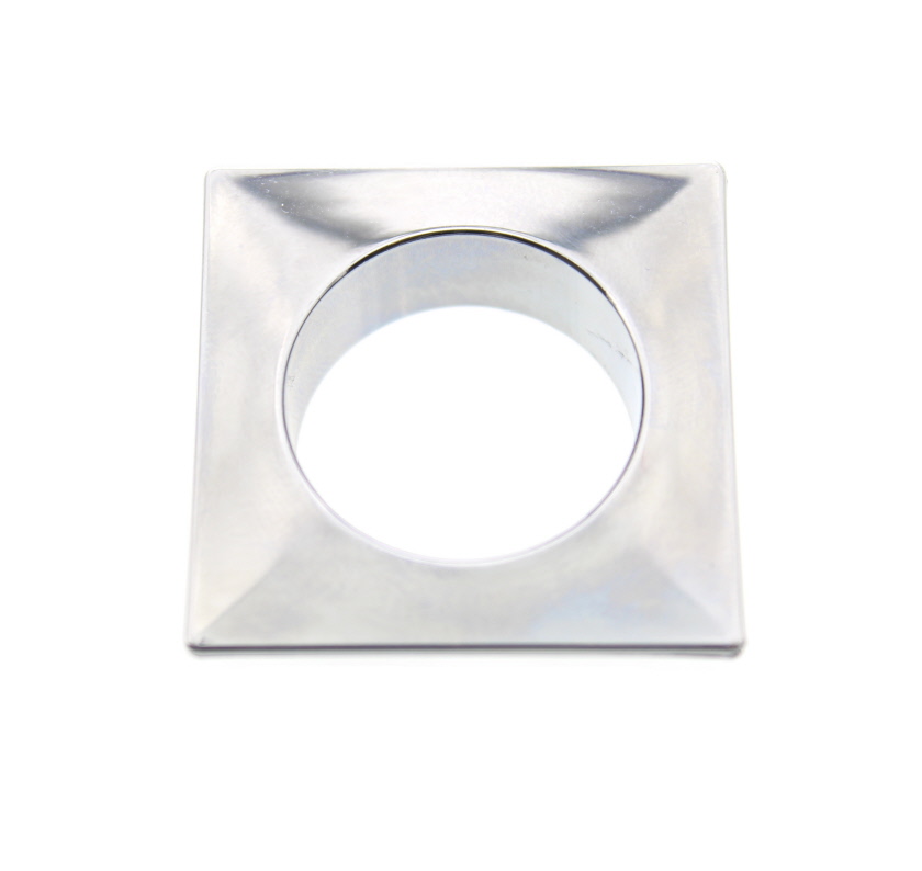 Square Push Button Rosette (Chrome)