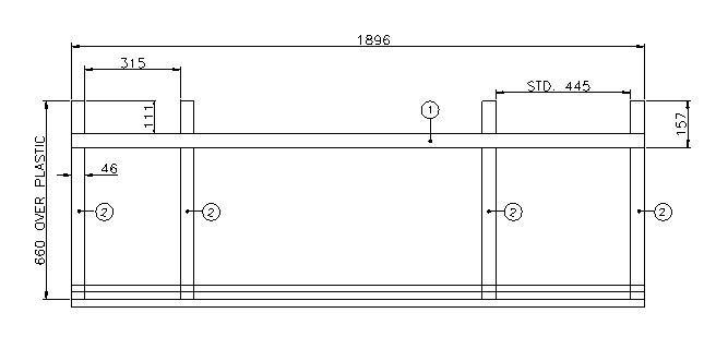 Read more about Pegasus II Genoa Milan Front Bunk Top Frame N/S product image