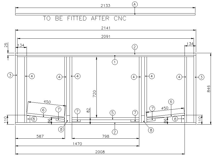 S7 Pageant Front 3 Window Wooden Framework 