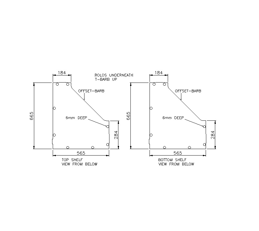 Olympus II 460/2 Rear Robe Shelves