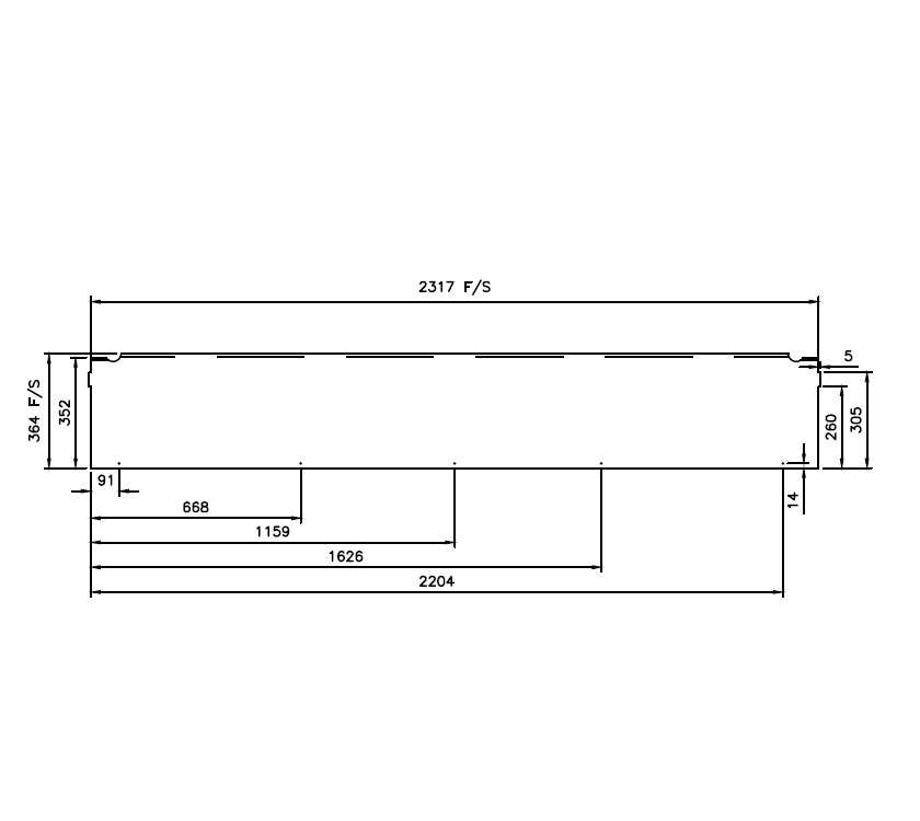 Retreat Willow Sycamore Bulk Head Pot Shelf
