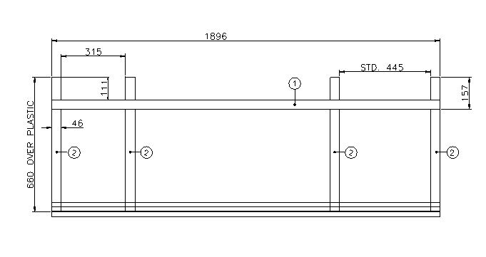 Olympus II 460/2 Front Bunk Top Frame N/S
