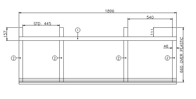Read more about Olympus II 460/2 Front Bunk Top Frame O/S product image