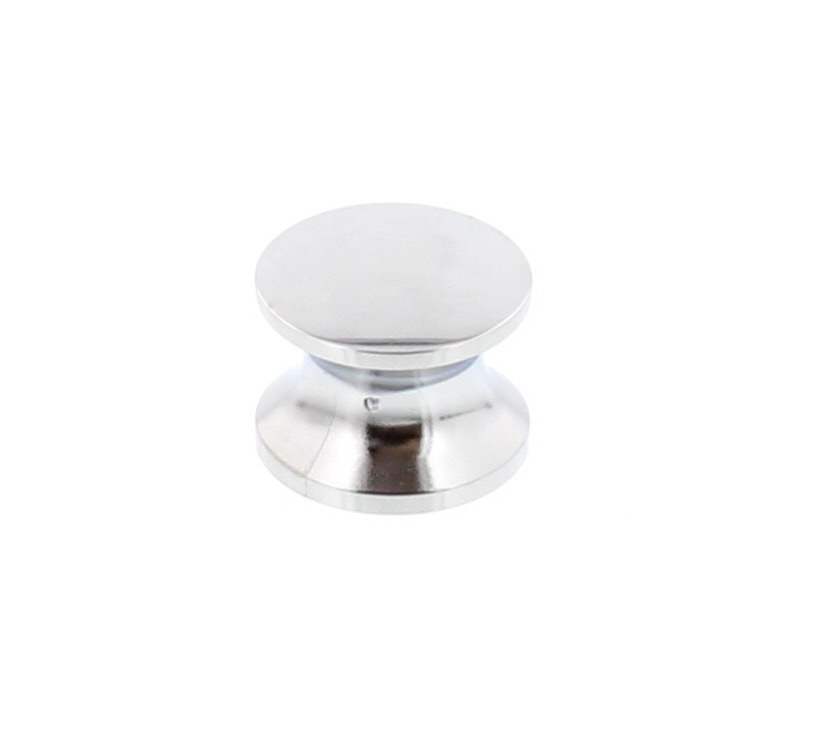 Large Plastic Knob 22mm (w) Chrome 19mm (d)