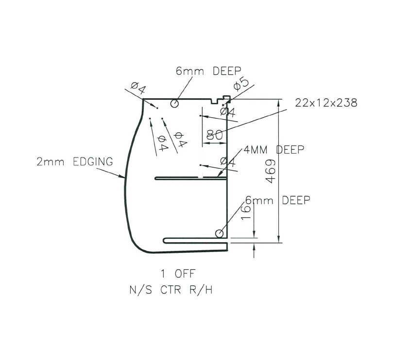 Read more about App Auto 740 745 N/S Rear Locker Cent R/H Divider product image