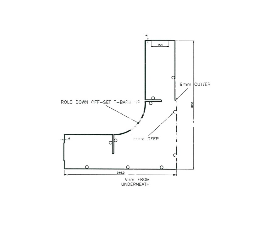 Uni III Val Fixed Bed Rear Locker Shelf 1088x946mm