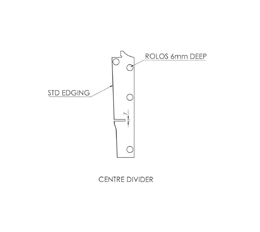 Uni III Car Vig O/S Rear Locker Centre Divider