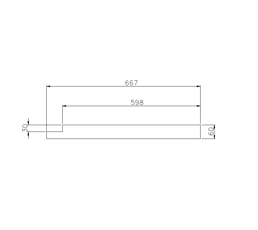Unicorn III (All Vans) N/S Front Ply Rail 667x60mm