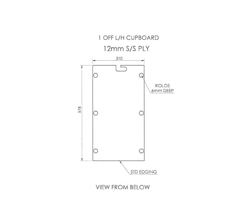 Uni III Cartagena Vigo Bedside L/H Cupboard Shelf