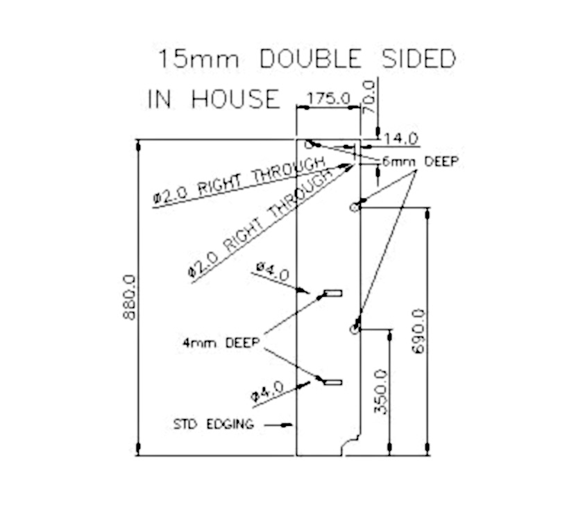 Unicorn III Cadiz Cordoba Vanity Unit L/H Panel