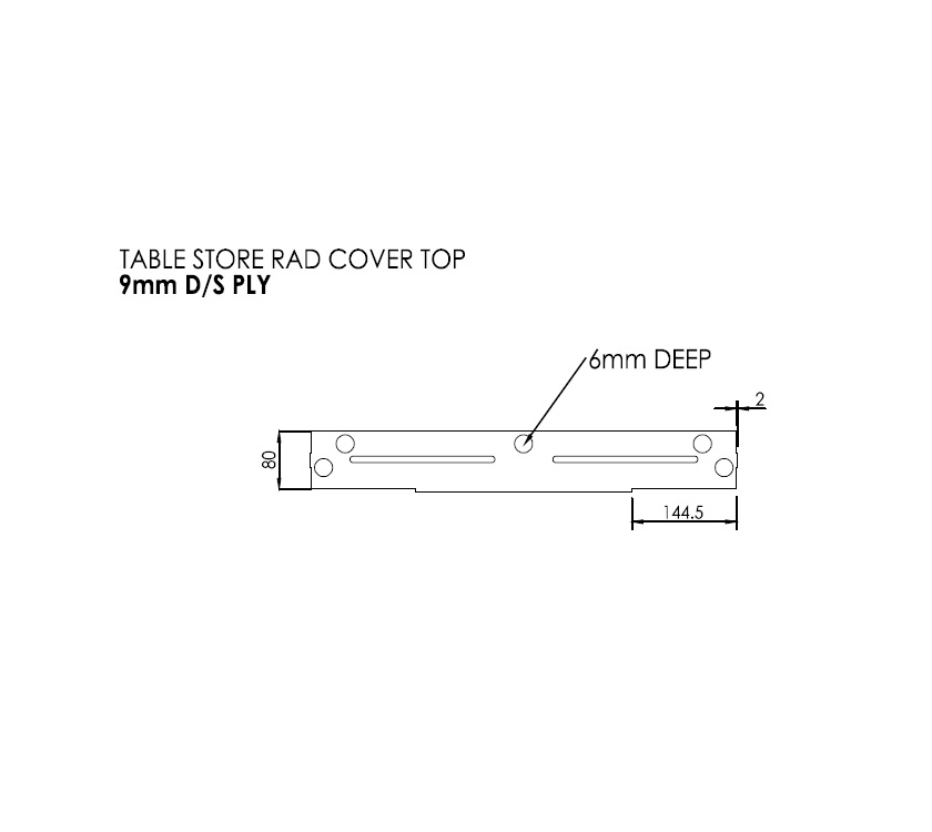 Uni III Val Bar Table Store Radiator Cover Top