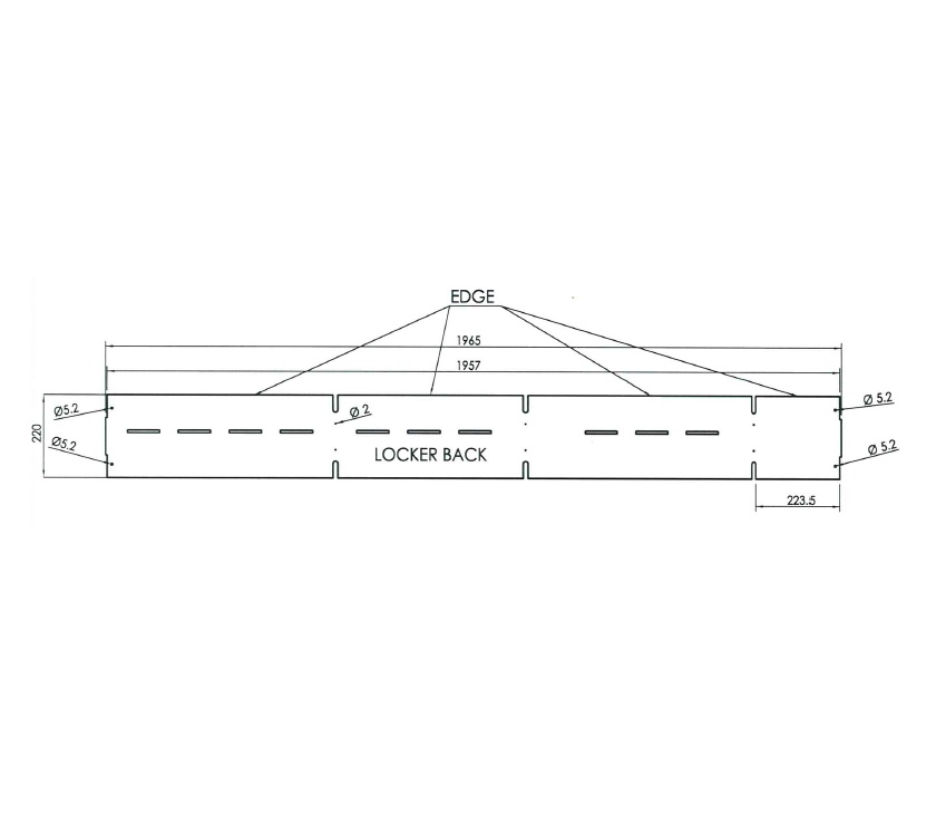 Unicorn III Cadiz N/S Rear Locker Back Panel