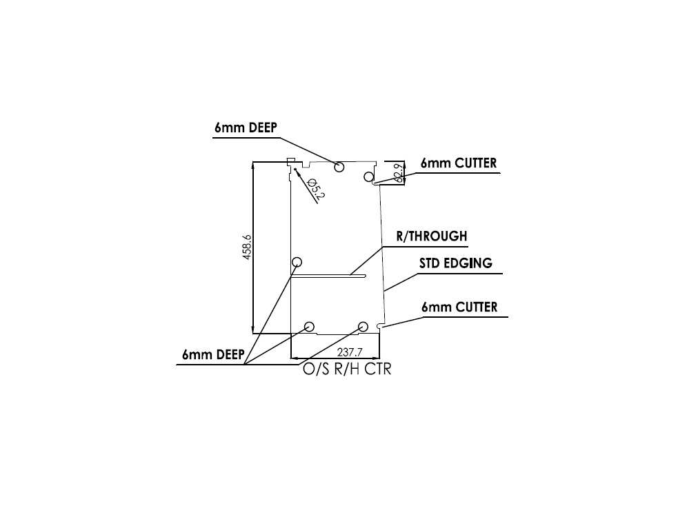 Pegasus IV Rimini O/S R/H CTR Rear Locker Divider