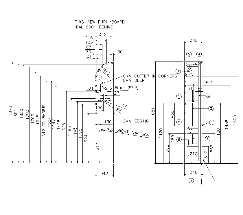 Pursuit  430/4 530/4 Rear Shower Cheek