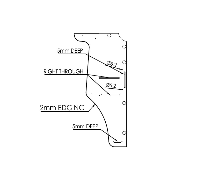 Unicorn III Cadiz N/S Rear Locker L/H End Panel