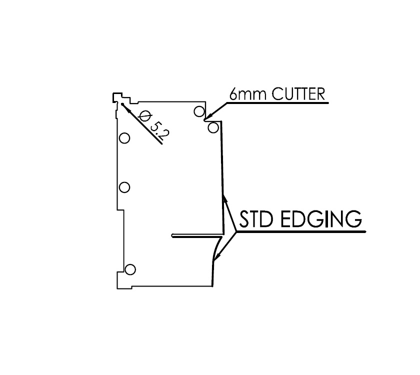 Uni III Cadiz N/S Rear Locker L/H or R/H Mid Panel