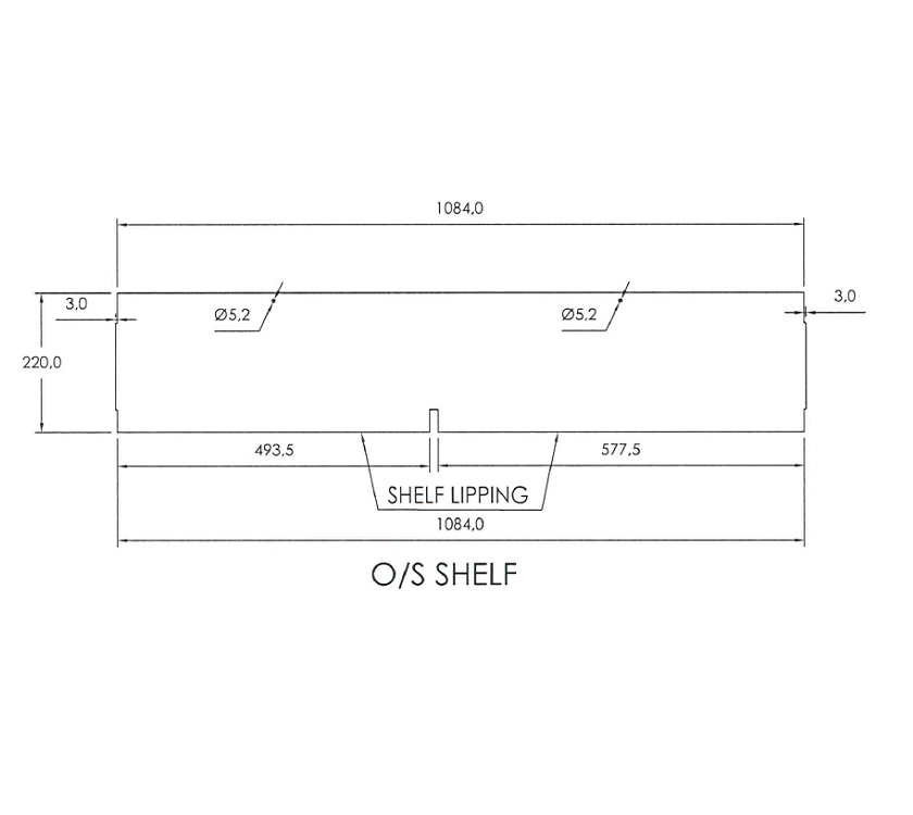 Pegasus IV Rimini Rear Locker O/S 6mm Shelf