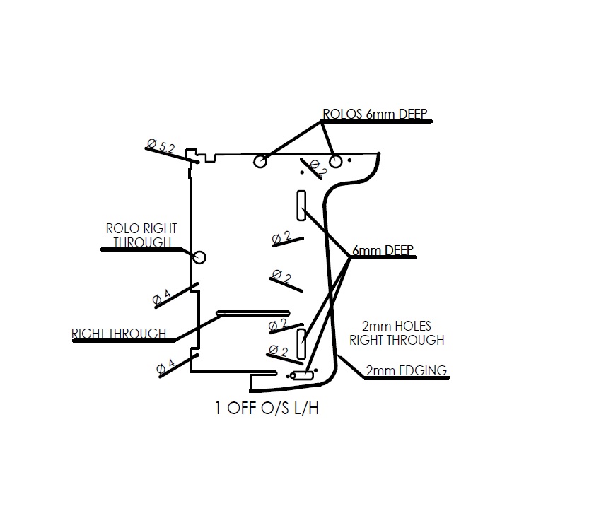 Unicorn III (Various) Front Locker O/S L/H Divider