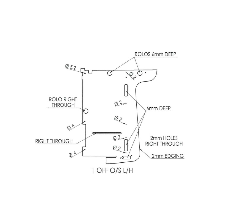 Unicorn III Vigo Front Locker O/S L/H Divider