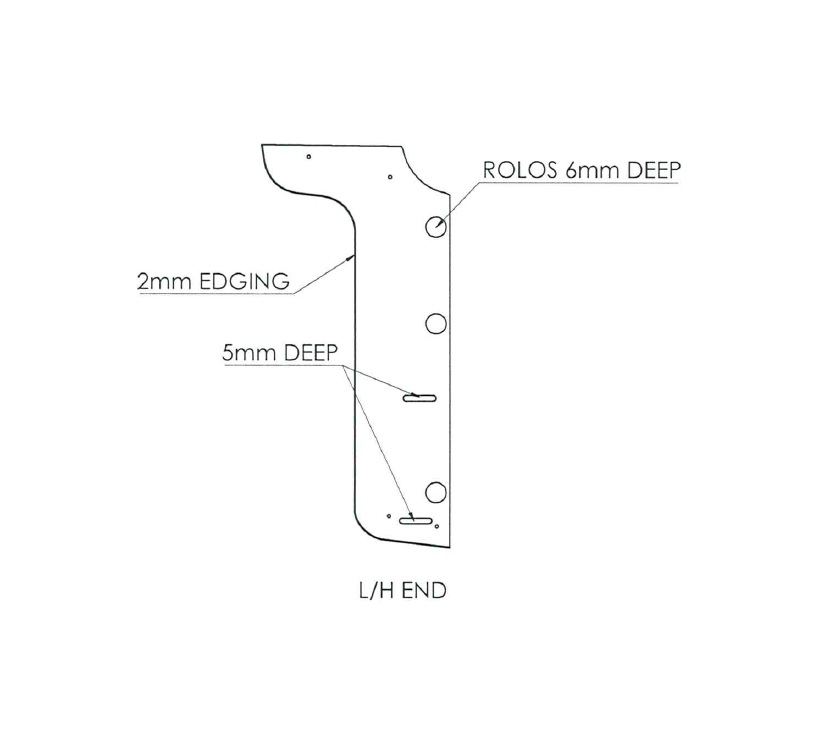 Uni III Car Vig O/S Rear Locker L/H End Panel