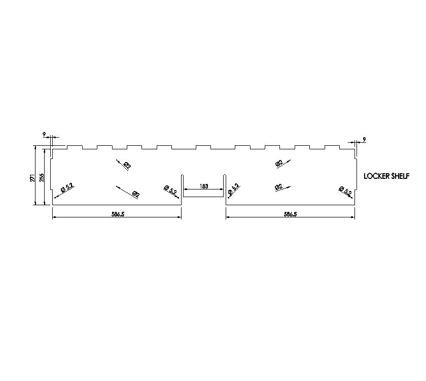 Uni III Car Vig Fixed Bed Top Locker Shelf Panel