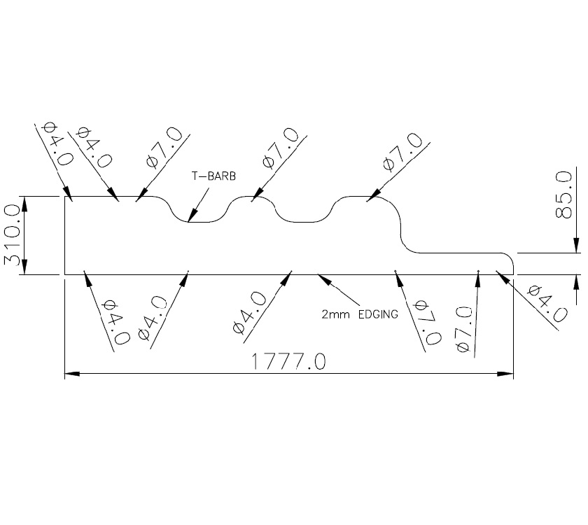 PS4 PT2 (Various) Upper Bunk Front Rail