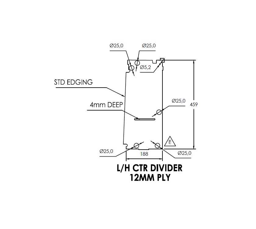 Peg IV Pal N/S Dinette Locker L/H Centre Divider